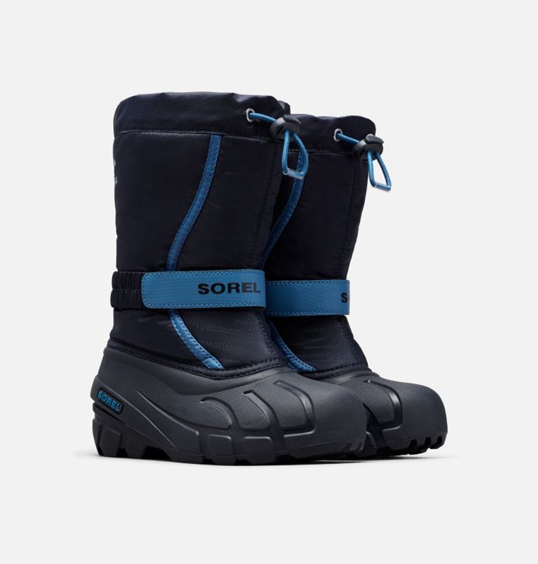 Kids Snow Boots Navy - Sorel Childrens Flurry™ - 390-SUXNOP